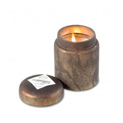 Mountain Fire Glass Candle Pot—Tobacco Bark - RSVP Style