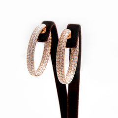 Pave Diamond Hoop Earrings - RSVP Style