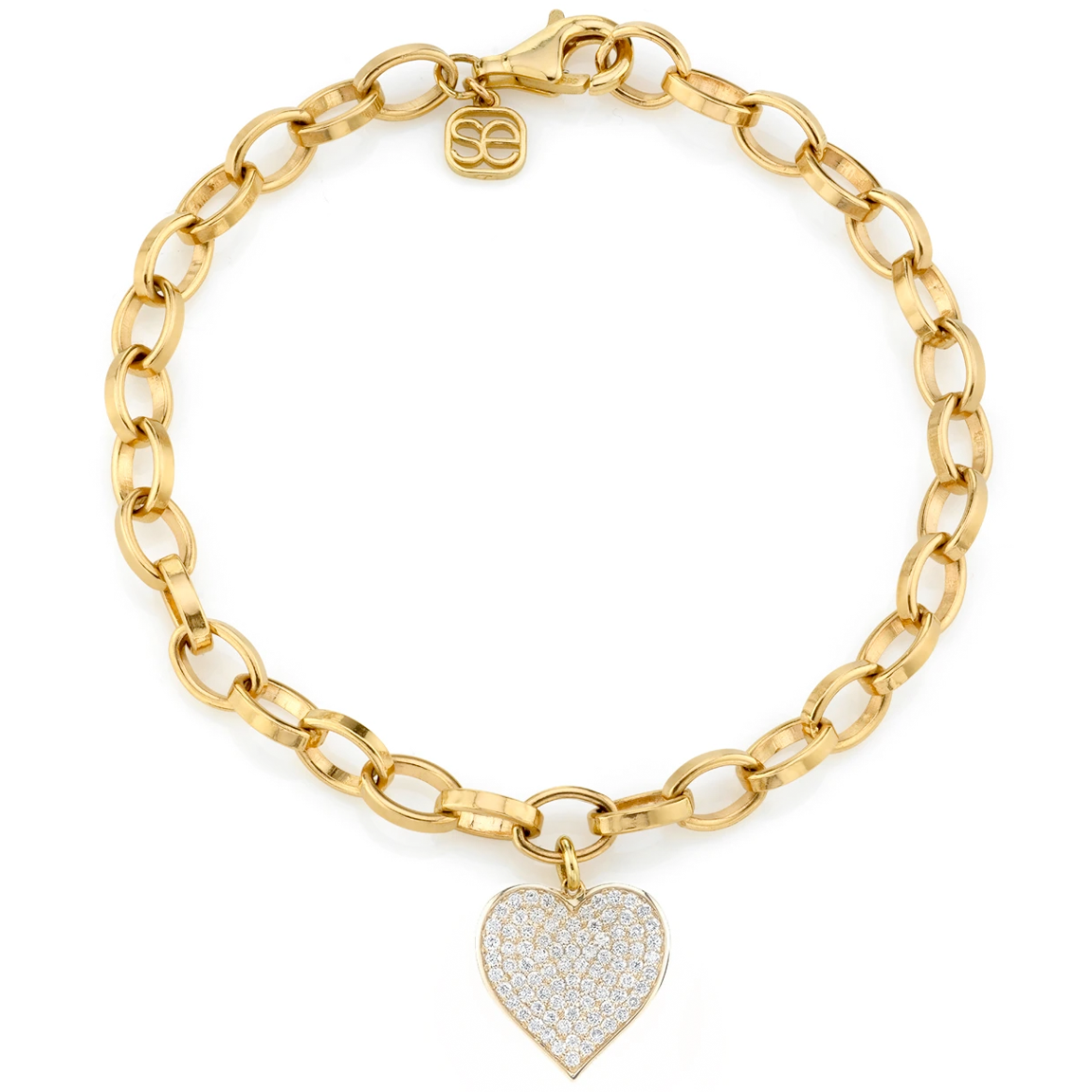 Heart Gold & Diamond Bracelet, Sydney Evan - RSVP Style
