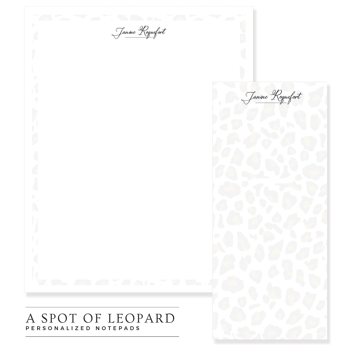 Spot of Leopard Customized Notepads, RSVP-Style - RSVP Style