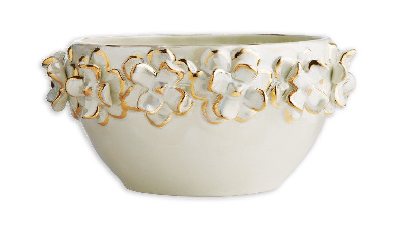 Country Bowl With Gold Floral - RSVP Style