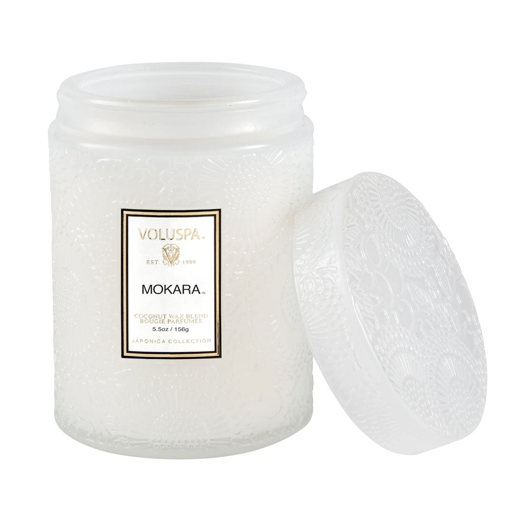 Mokara Embossed Candle Jar - RSVP Style