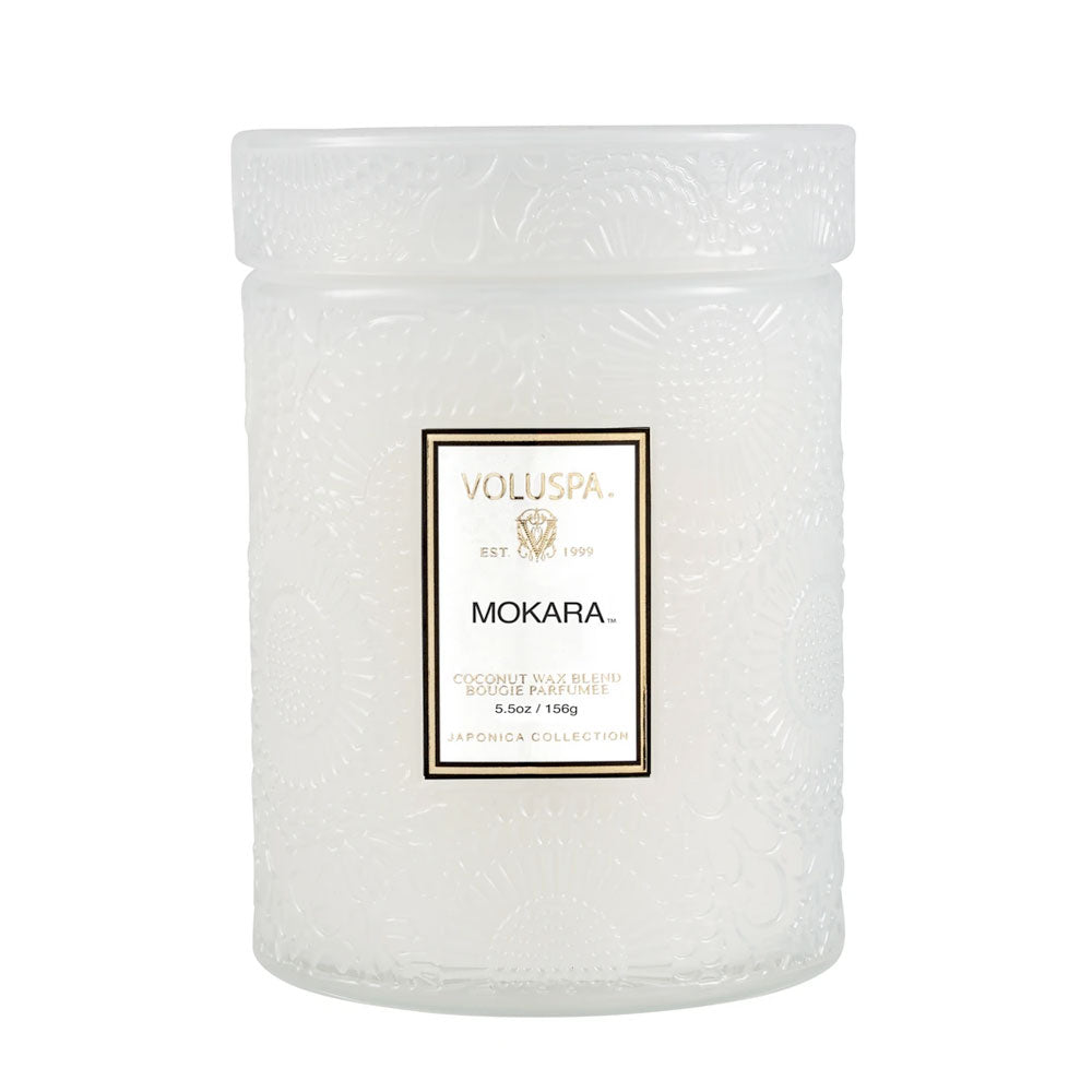 Mokara Embossed Candle Jar - RSVP Style