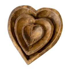 Wood Heart Nesting Bowls, RSVP Style - RSVP Style