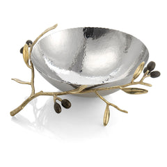 Olive Branch Gold Steel Bowl - RSVP Style
