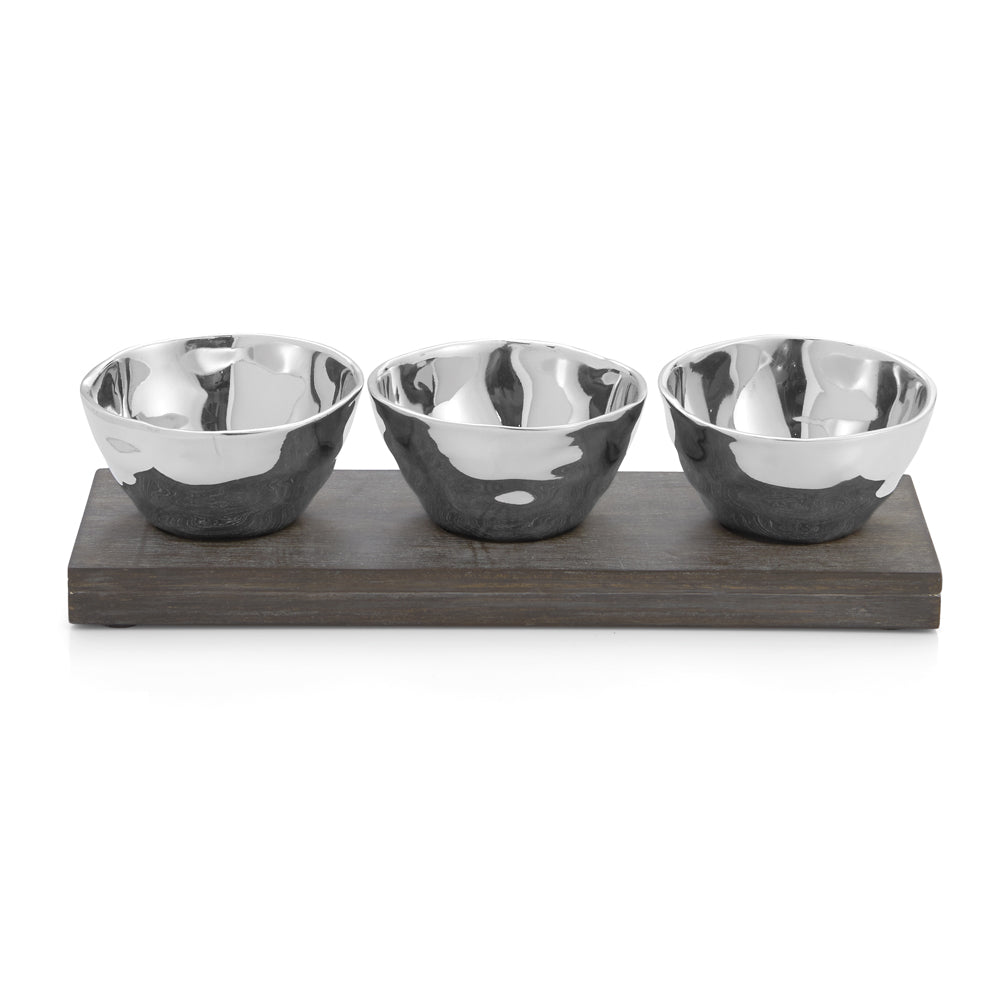 Ripple Effect Triple Bowl Set - RSVP Style