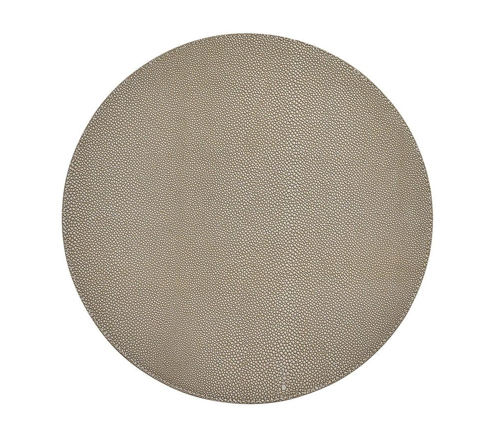 Shagreen Round Placemat — Gray Set of 4 - RSVP Style