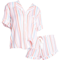 Saturday Morning Striped Pajama Shorts Set, PJ Salvage - RSVP Style
