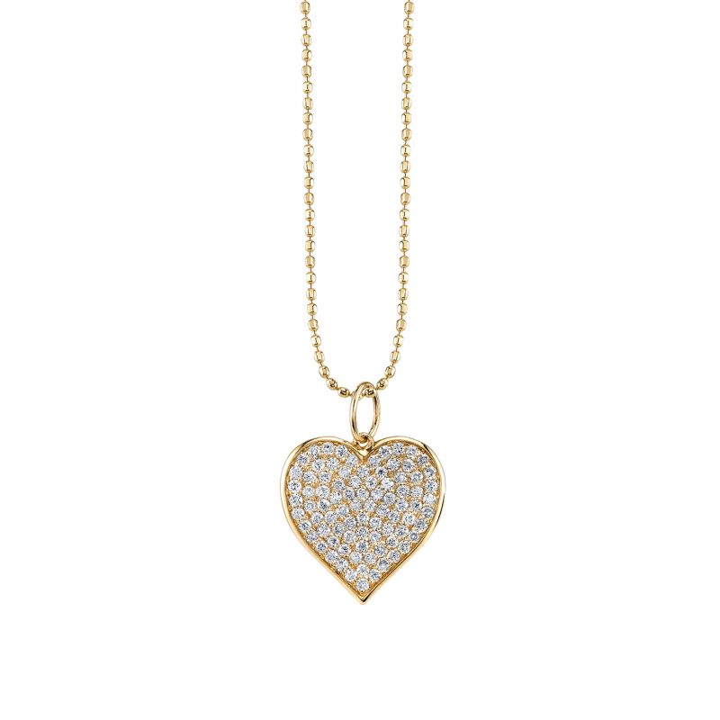 YELLOW GOLD & PAVÉ DIAMOND HEART NECKLACE - RSVP Style
