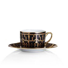 Tiara Black and Gold Saucer 5.7" - RSVP Style