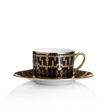 Tiara Black and Gold Tea Cup 6.8oz - RSVP Style