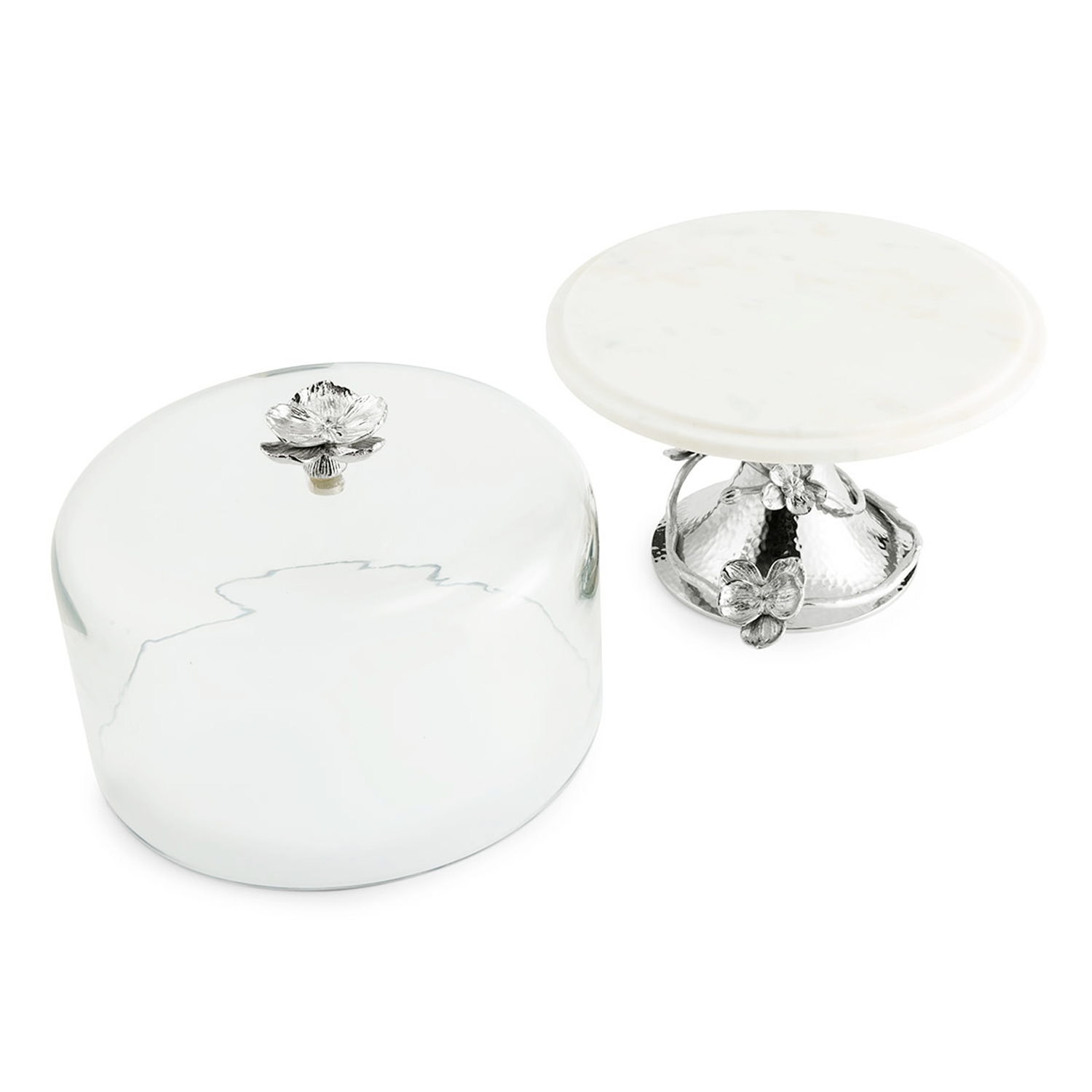 White Orchid Cake Stand wtih Dome, Michael Aram - RSVP Style