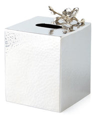 White Orchid Tissue Box Holder - RSVP Style