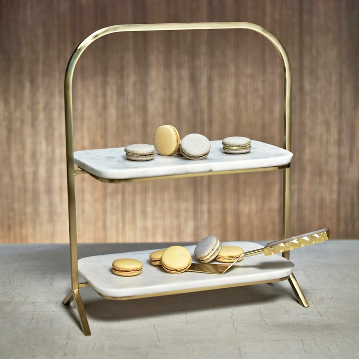 Two-Tier Marble Serving Stand, Zodax - RSVP Style